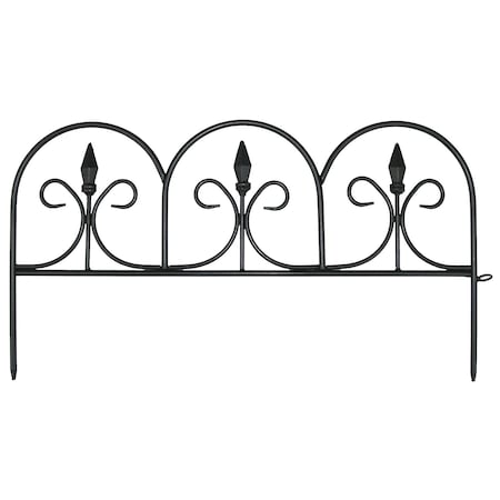 Emsco Group Victorian Fencing, 20 Feet, 12 Small 11in X 20in Pieces, Wrought Iron Look 2083-1